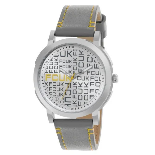 Image of FCUK Analog Silver Dial Men's Watch-FK00013D