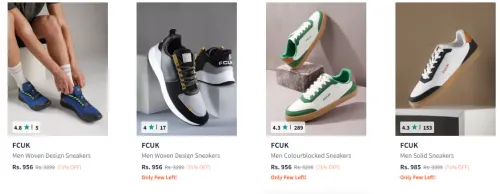 Image of FCUK Men Fashion Shoes Minimum 70% Discount