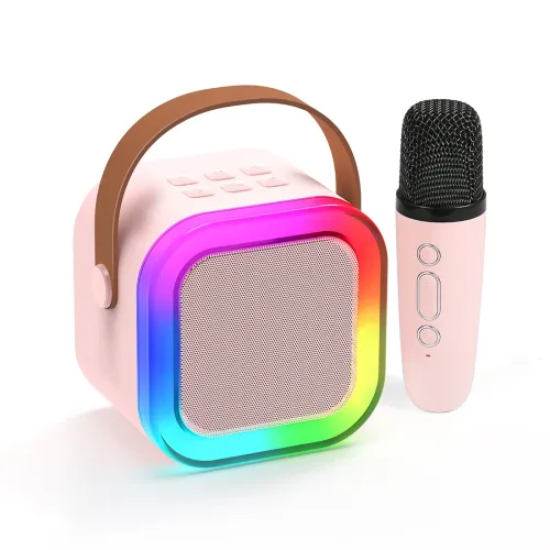 Image of Fede Karaoke Machine for Children Adults Machine with Wireless Microphone Portable Bluetooth Speaker with Voice Effects