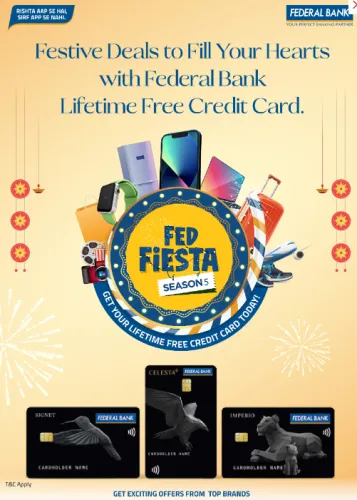 Image of FEDERALBANK CREDIT CARD Fed Fiesta Offer : Lifetime Free Credit Card