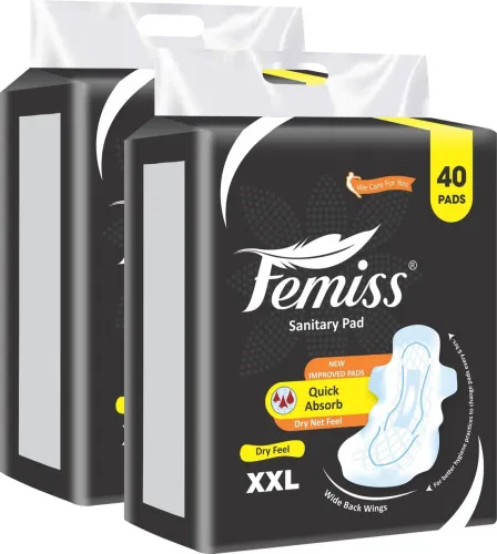 Image of Femiss Sanitary Pads (XXL-Size, 290 MM, (40 Pads Each) Sanitary Pad  (Pack of 2)