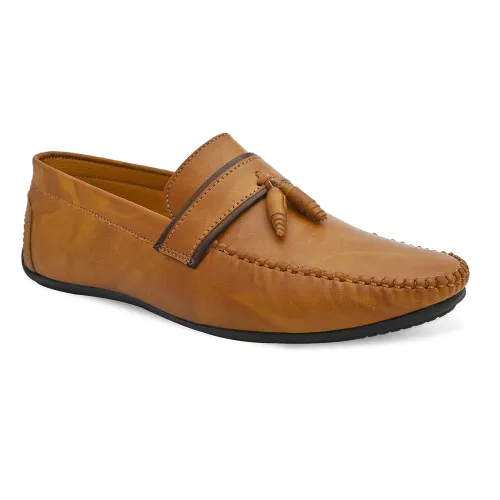 Image of FENTACIA Faux Leather Tasselled Loafers Shoes