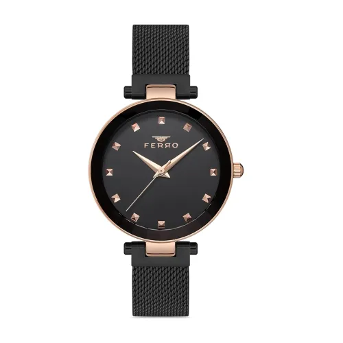 Image of Ferro Lucca Analog Black Dial Women's Watch