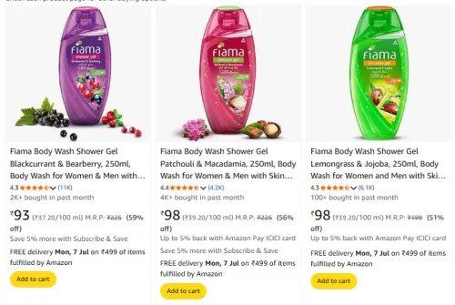 Image of Fiama Body Wash Shower Gel Starting @93