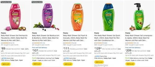 Image of Fiama Body Wash starting @ ₹89