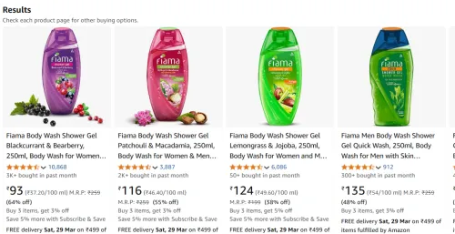 Image of Fiama Body Wash Starting at just ₹88