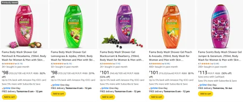 Image of Fiama Bodywash Starting @ ₹98