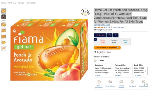 Image of Fiama Gel Bar Peach And Avocado Soap