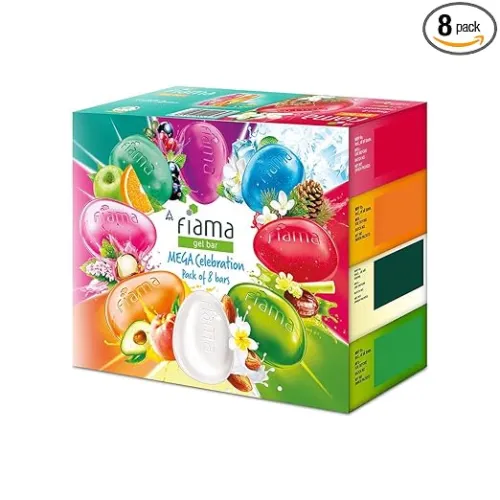 Image of Fiama Gel Bathing Bar Mega Celebration Pack 125g Soap (Pack Of 8)
