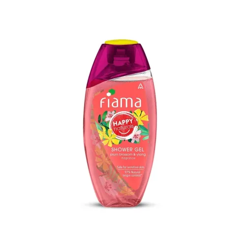 Image of Fiama Happy Naturals Plum Blossom and Ylang Body Wash - 250ml