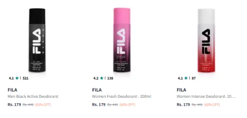 Image of Fila Deaodorant Spray Minimum 60% Discount