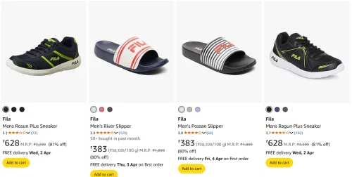 Image of Fila Men's Footwear Min. 80% Discount