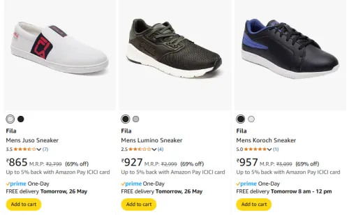 Image of Fila Men's Sneaker at minimum 67% Discount