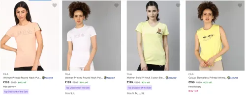 Image of FILA Women's Wear Starting ₹199