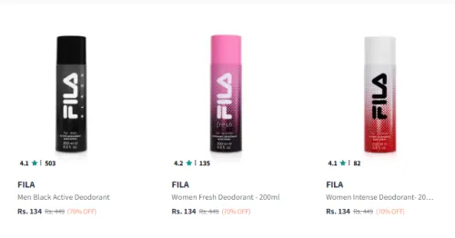 Image of Fila Women's Deodorant flat 70% Discount