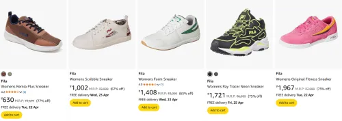 Image of Fila Women's Shoes at minimum 65% Off