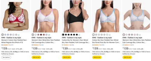 Image of FIMS - Fashion is my style Womens Regular Bra Starting @ ₹139