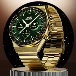Fire-Boltt Spacewatch AMOLED Smartwatch (Gold Strap)