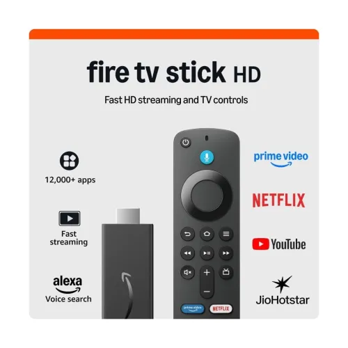 Image of Fire TV Stick HD, Alexa Voice Remote with TV power & volume controls, full HD streaming device