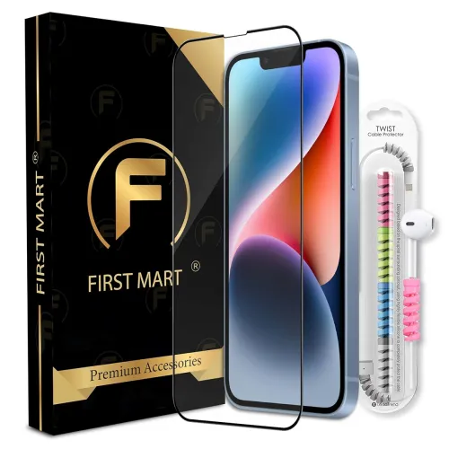 Image of FIRST MART Tempered Glass for iPhone 14/13/13 Pro (Pack of 1)