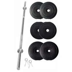 FitBox Home Gym (Barbell Rod, 19kg Weights)