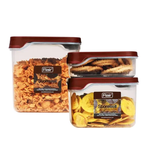Image of FLAIR Storewell Square Food Storage set of 3)