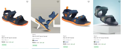 Image of Flat 50% Off on Sparx Men’s Sandals