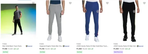Image of Flat 60% Discount on Puma Men's Track Pants