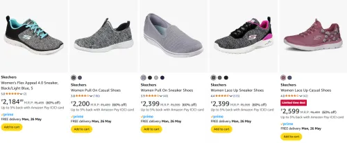Image of Flat 60% Discount on Skechers Women's Shoes