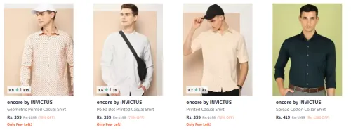 Image of Flat 70% Discount on Encore By Invictus Men's Shirts