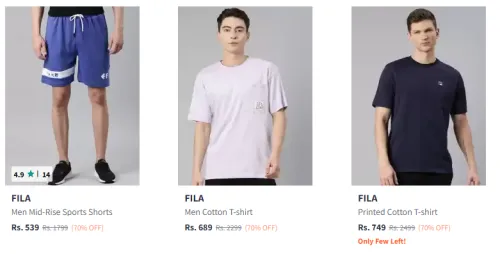 Image of Flat 70% Discount on Fila Men's Clothing