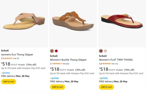 Image of Flat 70% Discount on Scholl Women's Slippers
