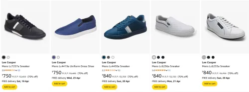 Image of Flat 70% Off on Lee Cooper Men's Shoes 