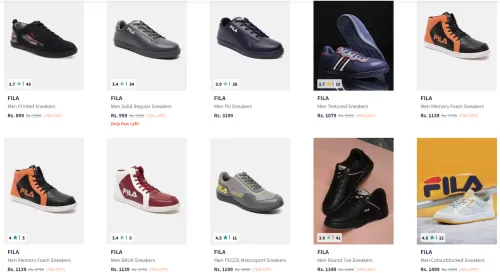 Image of Flat 70% off on men's Fila sneakers