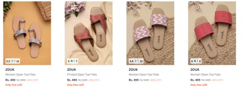 Image of Flat 80% Discount on Zouk Women's Flats
