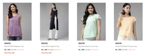 Image of Flat 90% Discount on BAESD Women's Top 