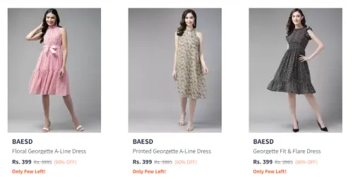 Image of Flat 90% Discount on Based Women's Dresses