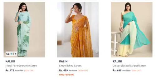 Image of Flat 90% Discount on Kalini Women's Saree