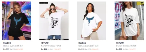 Image of Flat 90% Discount on REVEXO Women's T-shirts