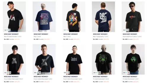 Image of flat 90% off on MISCHIEF MONKEY men's T-shirt