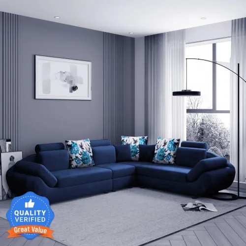 Image of Flipkart Perfect Homes Alora Fabric 6 Seater Sofa  
