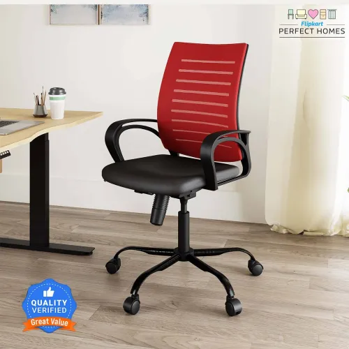 Image of Flipkart Perfect Homes Bruce Fabric, Mesh Office Executive Chair