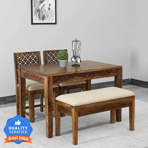 Image of Flipkart Perfect Homes Rosewood (Sheesham) Dining Set