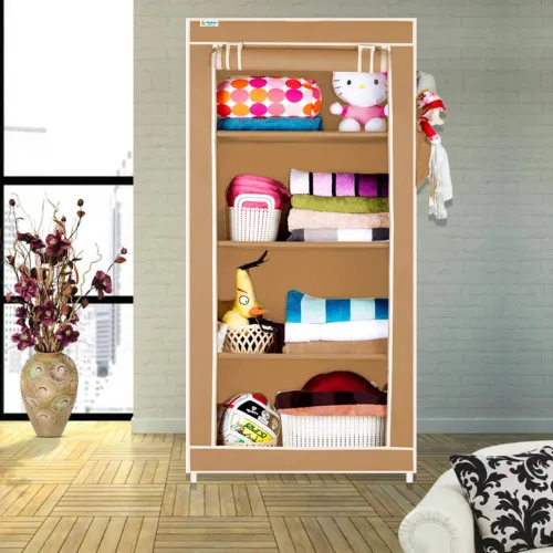 Image of Flipkart Perfect Homes Studio 1-Door 4-Shelf PP Collapsible Wardrobe