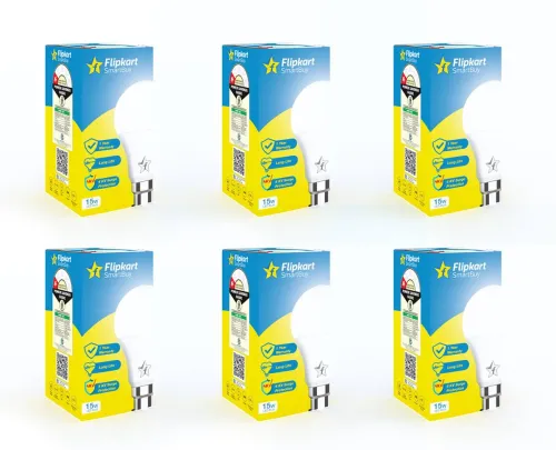Image of Flipkart SmartBuy 15W LED Bulb B22 Round 15W (pack of 6)