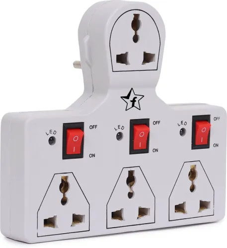Image of Flipkart SmartBuy 4 Universal Socket 3 Switch Multi Plug Extension Board