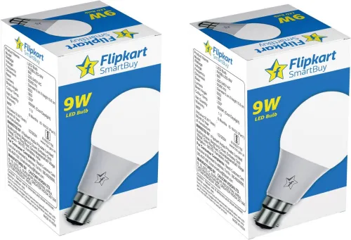 Image of Flipkart SmartBuy 9 W Basic Round B22 LED Bulb (White, Pack of 2)