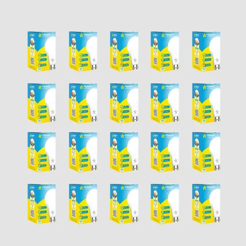 Image of Flipkart SmartBuy 9W B22 LED Bulb, White Pack of 20