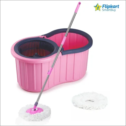 Image of Flipkart SmartBuy Bucket Spin Mop with 2 Microfiber Refills Mop Set