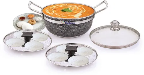 Image of Flipkart SmartBuy Copper Bottom 2-in-1 Multi Kadai Idli Maker 3 Plates